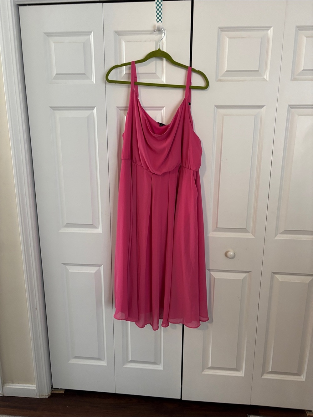 torrid Hot Pink Chiffon Midi Dress